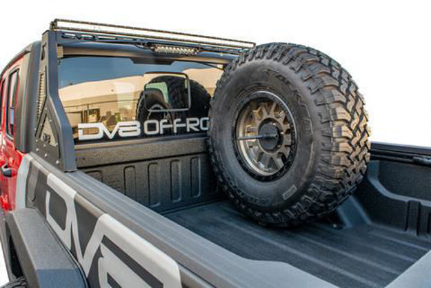 DV8 JEEP GLADIATOR UNIVERSAL STAND UP IN-BED TIRE CARRIER
